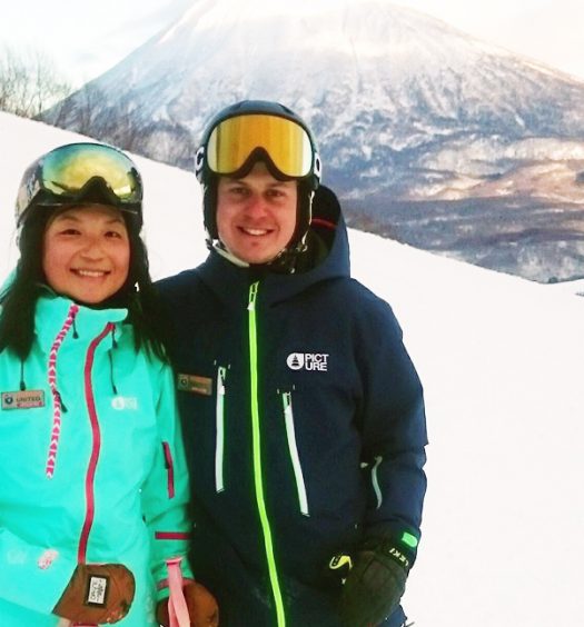 Hokkaido Ski Club founders Anthea Hung and Miha Grilj