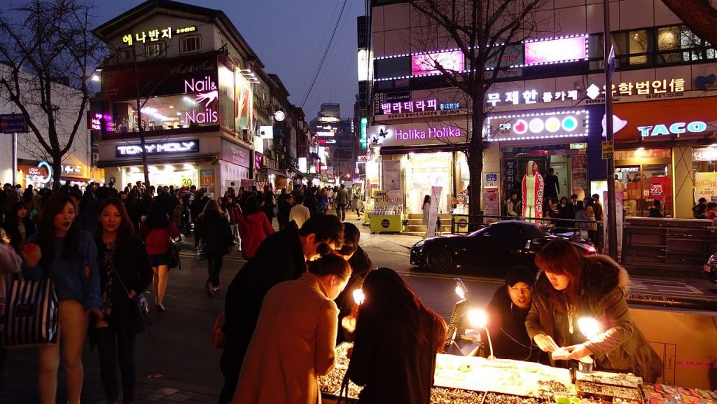 Après ski in Hongdae, South Korea