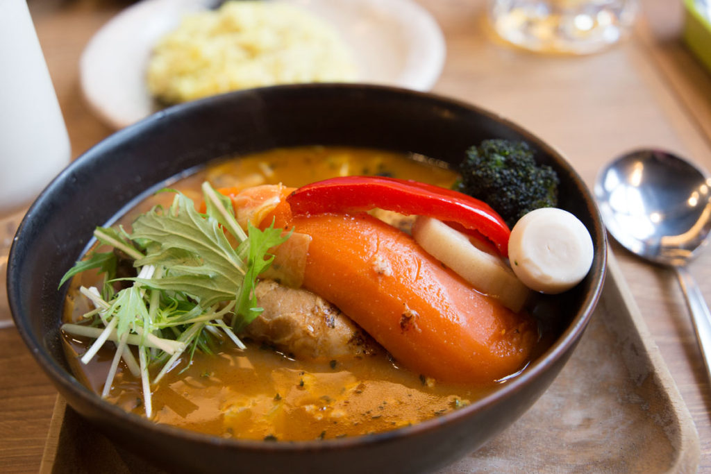 Soup curry in Tomamu, Japan