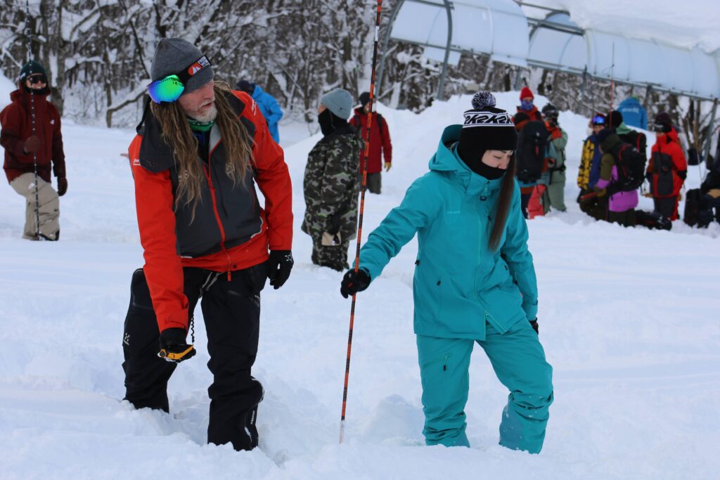 Dave Enright training Freeride World Tour competitors