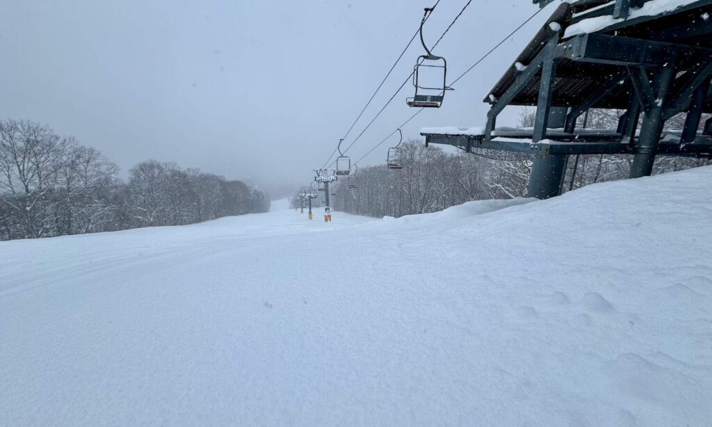 Top of D1 near the Paradise Lift after fresh snowfall