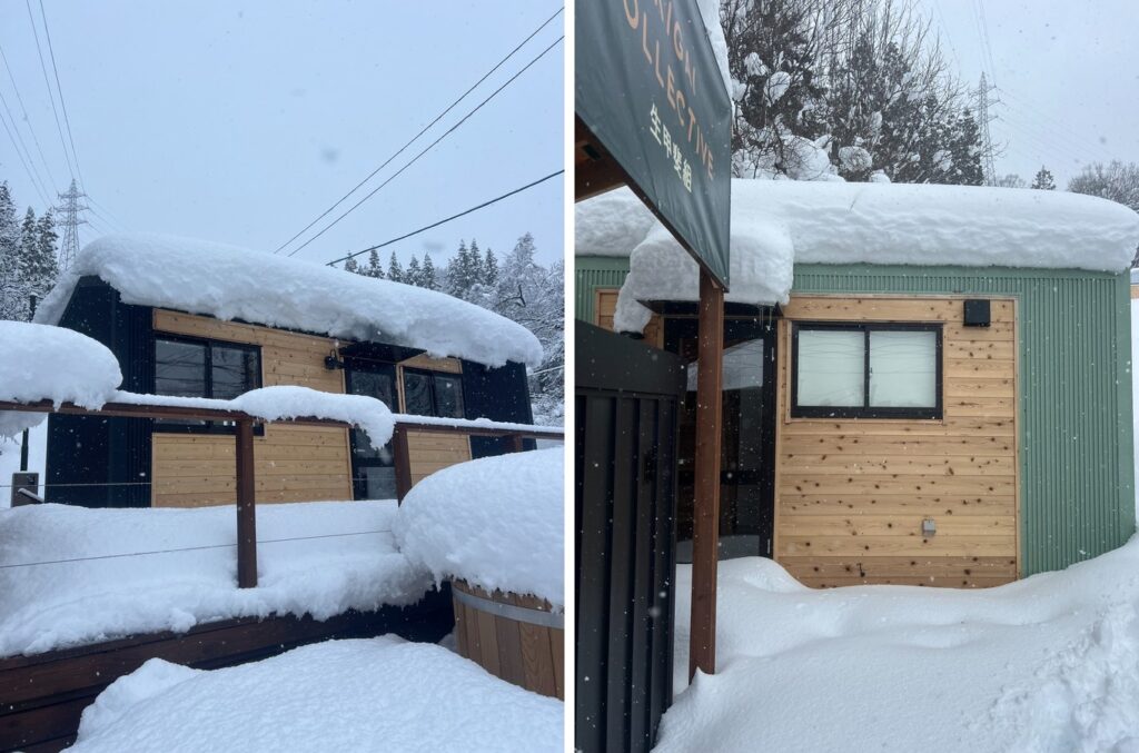 Tiny homes built for the Japanese winter. Image: ikigaico.jp
