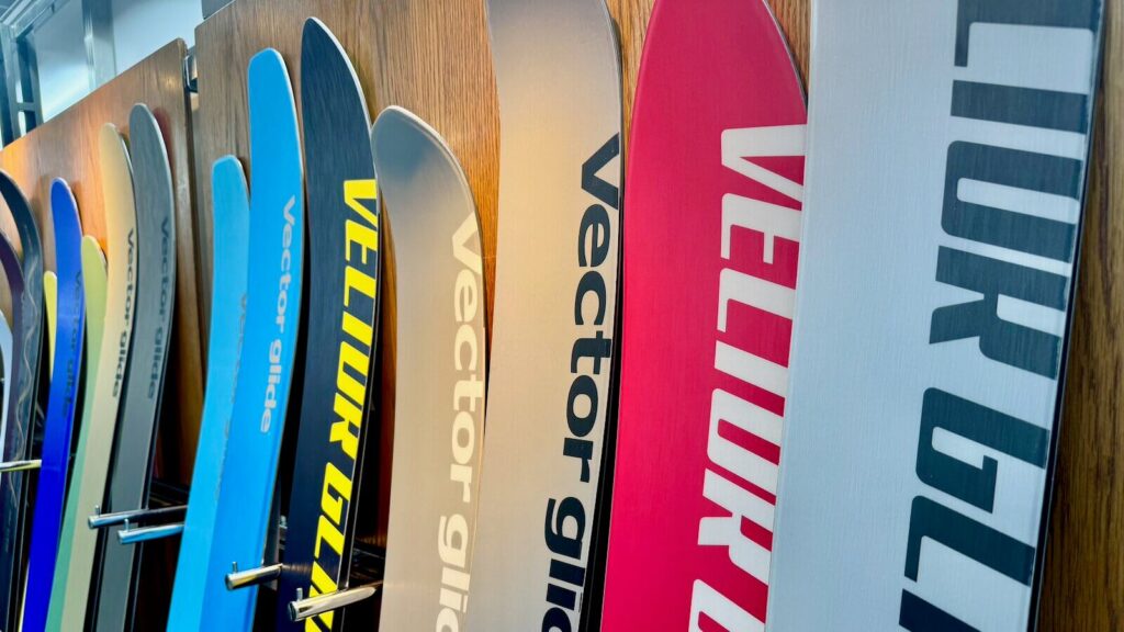 Vector Glide's lineup with simple and bold top sheets