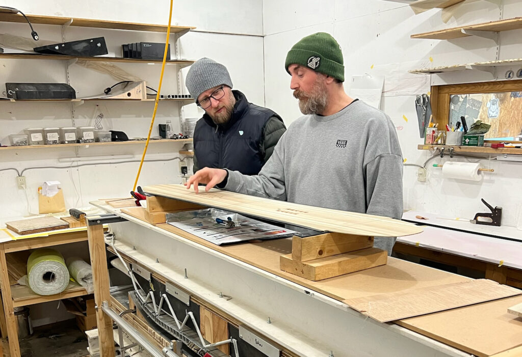 Island Snowboards’ workshop in Kutchan