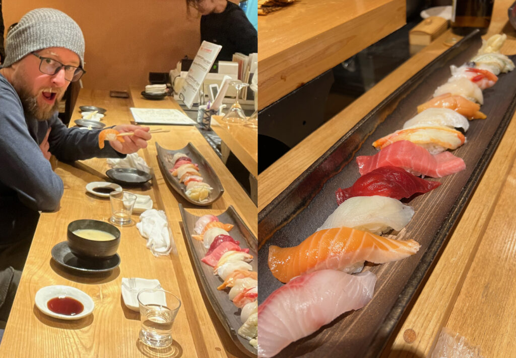 Japanese Cuisine Sato serves top quality sushi at very reasonable prices. The Tuna was amazing.