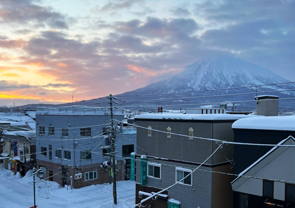 The view of Mt Yotei from Stay Living Niseko, Kutchan. Image: Robin Watts.