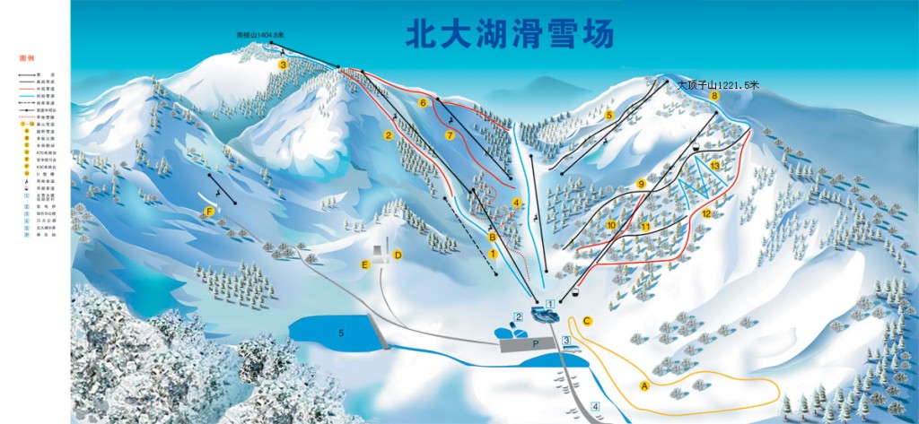 Beidahu Ski Resort trail map