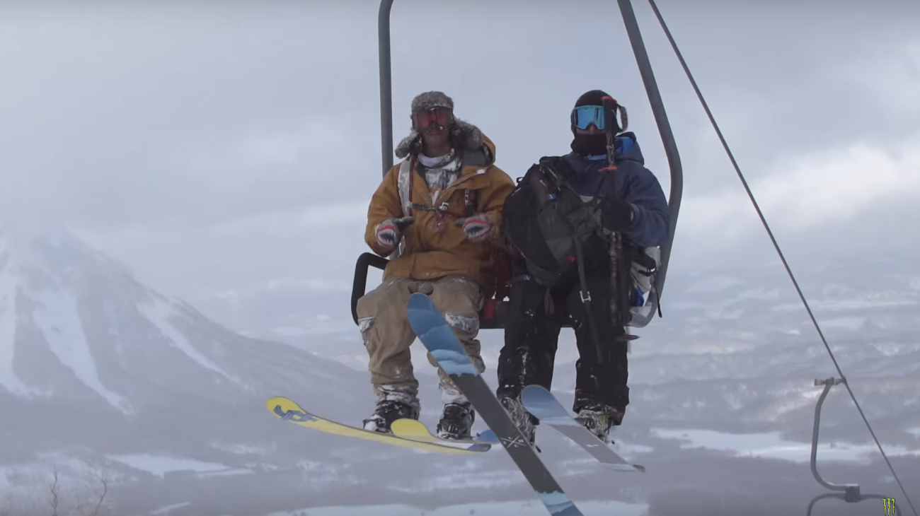 Tom Wallisch skis Japan
