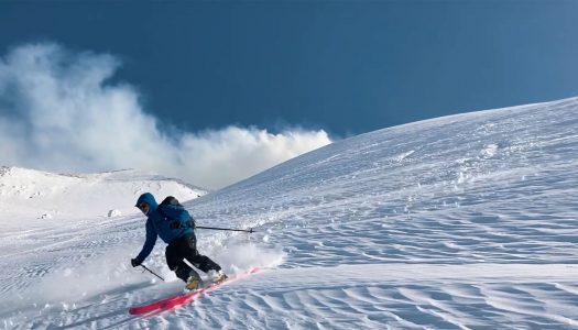 Skiing a live volcano in Northern Japan