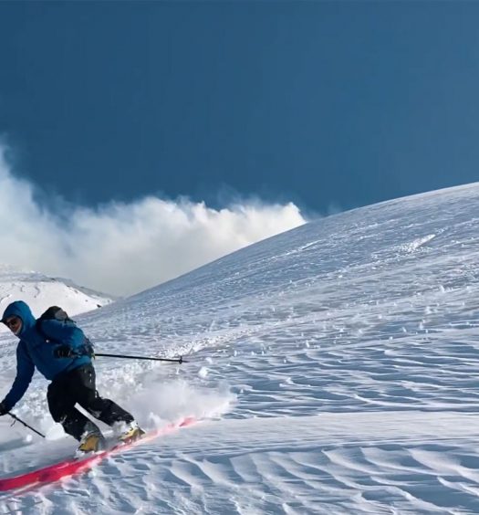 Skiing a live volcano in Northern Japan