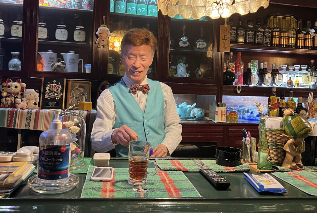 Cocktails at Canoe bar in Otaru.