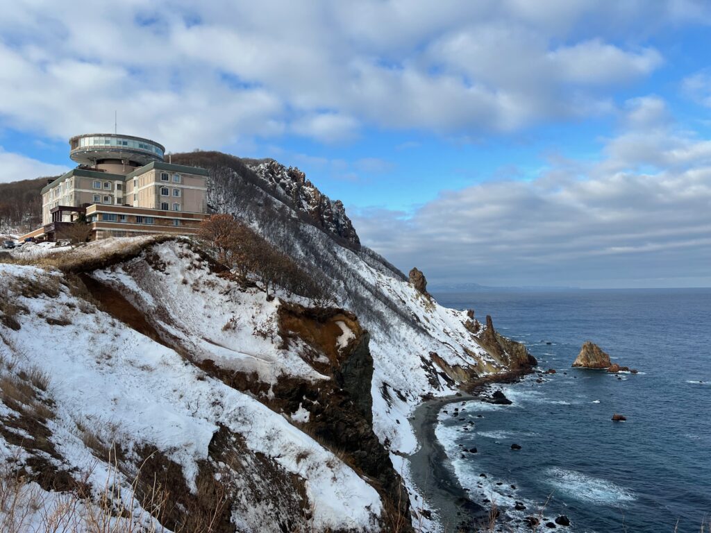 Otaru Shukutsu Panorama Observation Deck, just north of Otaru. There’s something very Japanese about waves lapping against snow on the beach. 