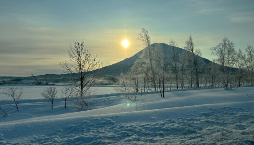 Riding deep, deep powder on Mt. Yotei after a mega-storm