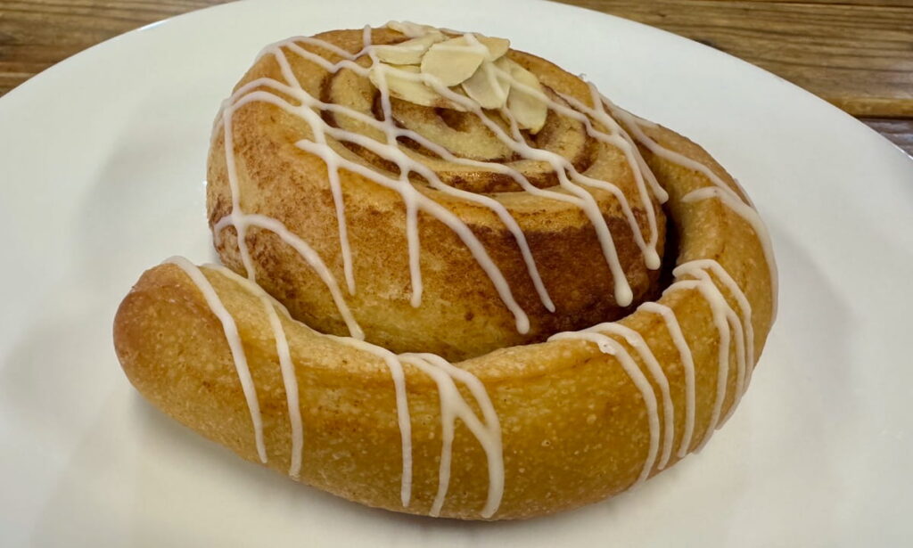 Cinnamon roll sold at Shimokura, Hachimantai Resort. Image: Eliot Cochrane