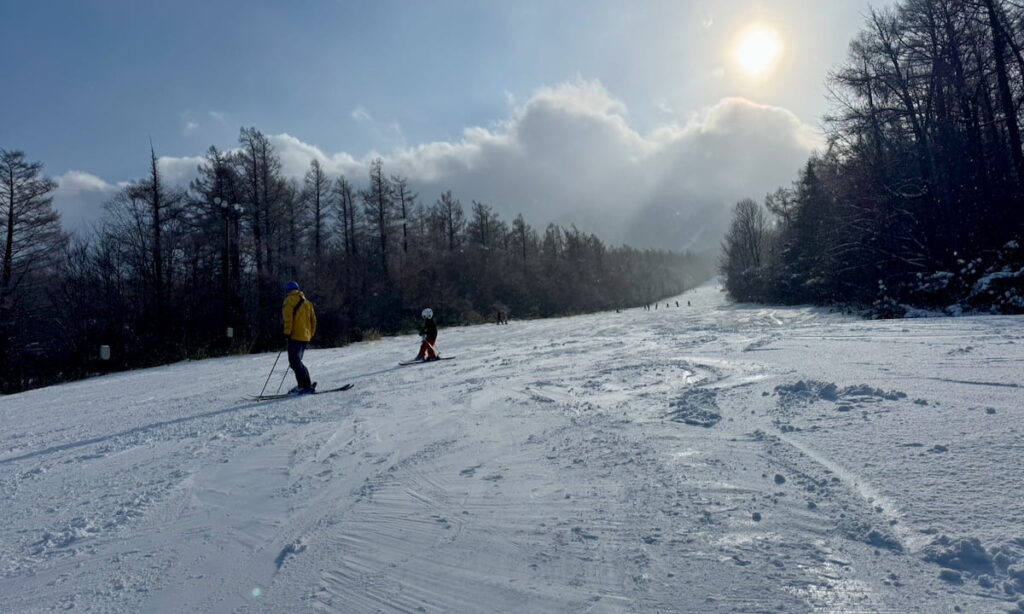The long and gentle slope of Konide A Course at Panorama, Hachimantai Resort. Image: Eliot Cochrane