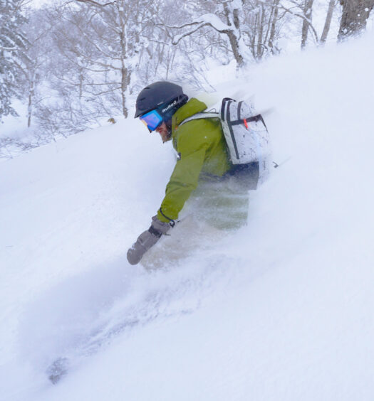 The snow in the part of Hokkaido is drier than the coastal areas