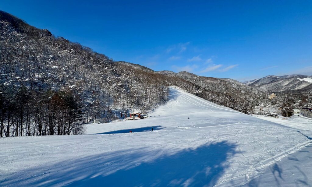 Overlook of the lower A and C trails from the first pair lift.