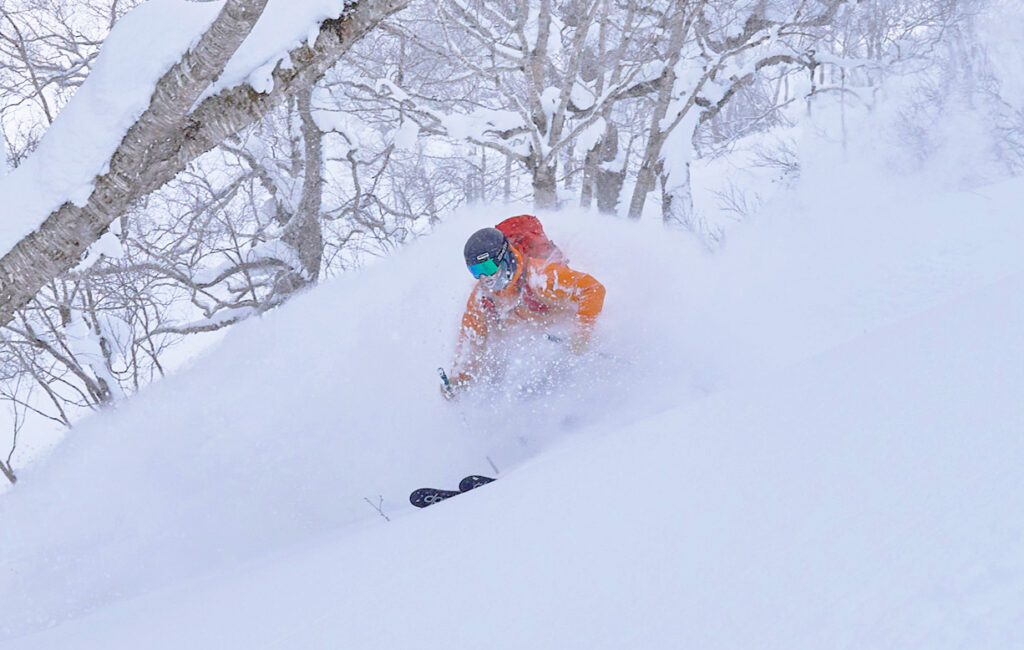 Samuel Morrel of Alpine Backcountry Guides showing us how it’s done