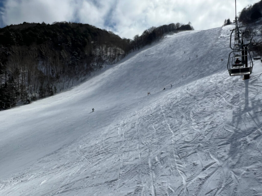 Giant Course from the chairlift.
