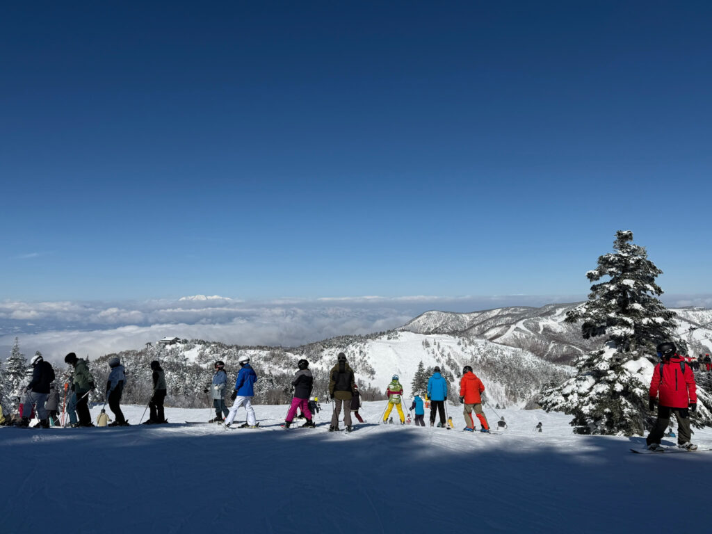 In Shiga Kogen, you are often above the clouds, which offers stunning views. Image: Robin Watts.