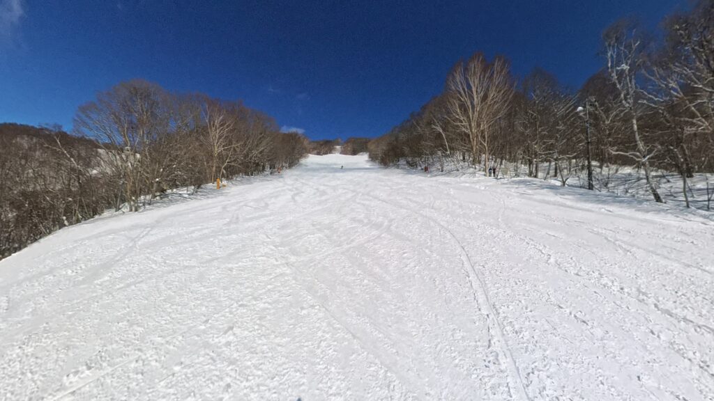 The World Cup course was deserted and features gentle rolling hills.