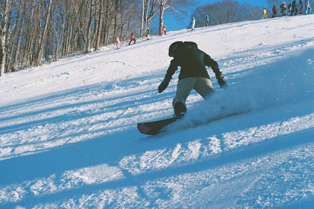 One of the short but sweet black runs at Togakushi