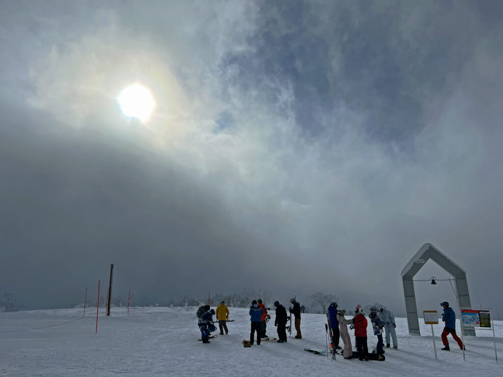 Kiroro is regularly covered in thick cloud, which can make it hard to scope out a route
